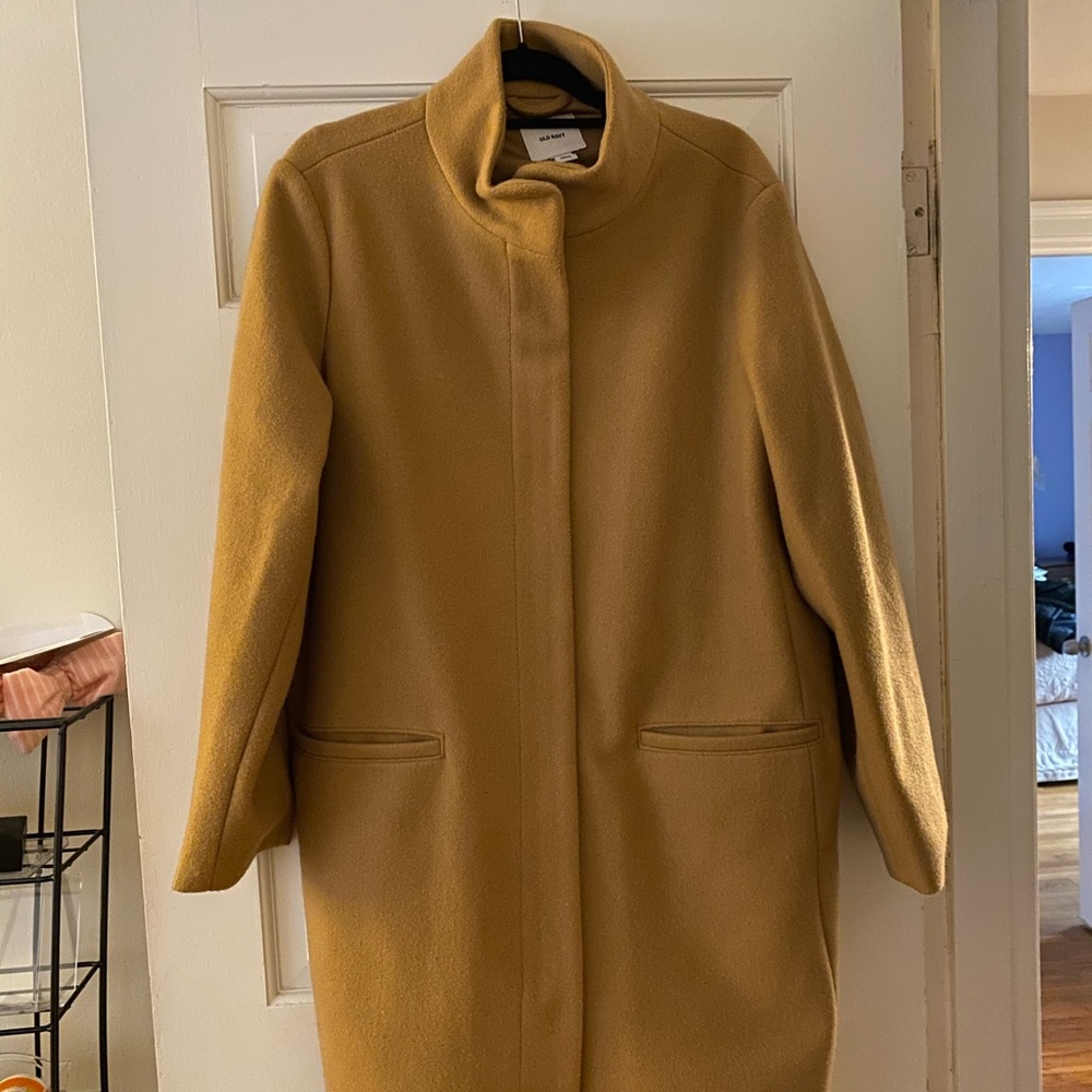 Old navy soft brushed tan jacket. Never worn.